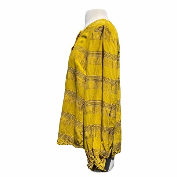 Becken Chartreuse Yellow Embroidered Blouse - Picture 4 of 8